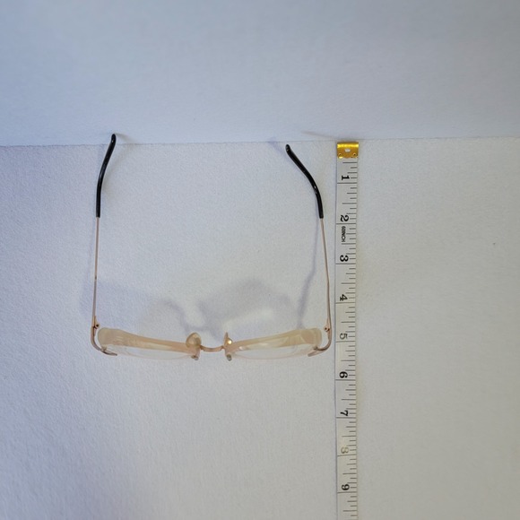 VTG Marcolin Italy Faceted Rimless Clear Glasses 80s Luxury Butterfly Beveled